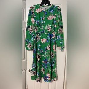 H&M Women’s Midi Green Floral Dress